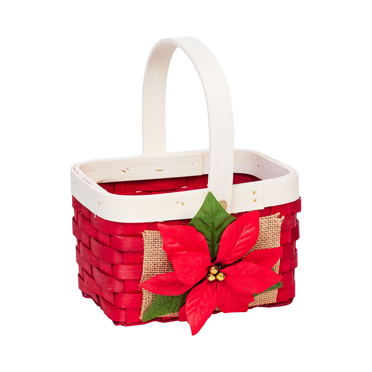 Christmas Poinsettia Basket Small