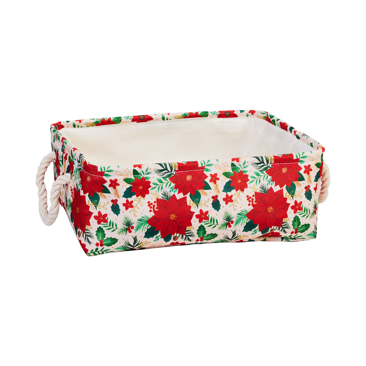 Christmas Printed Folding Basket Medium