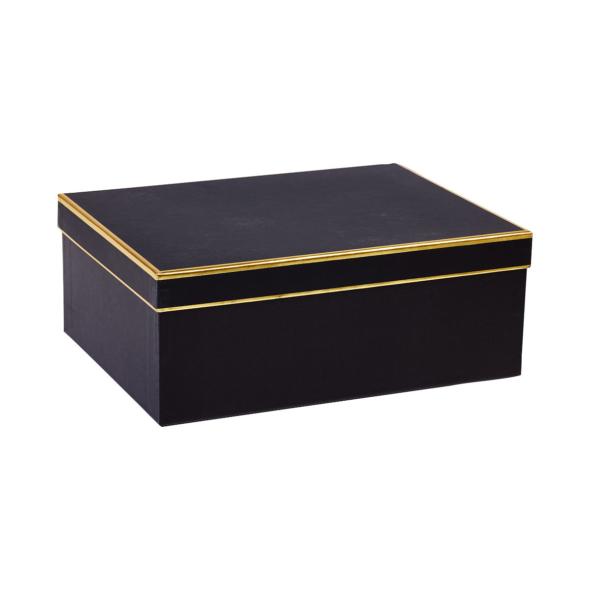 Gift Box Black Gold Trim 37x28x14cm