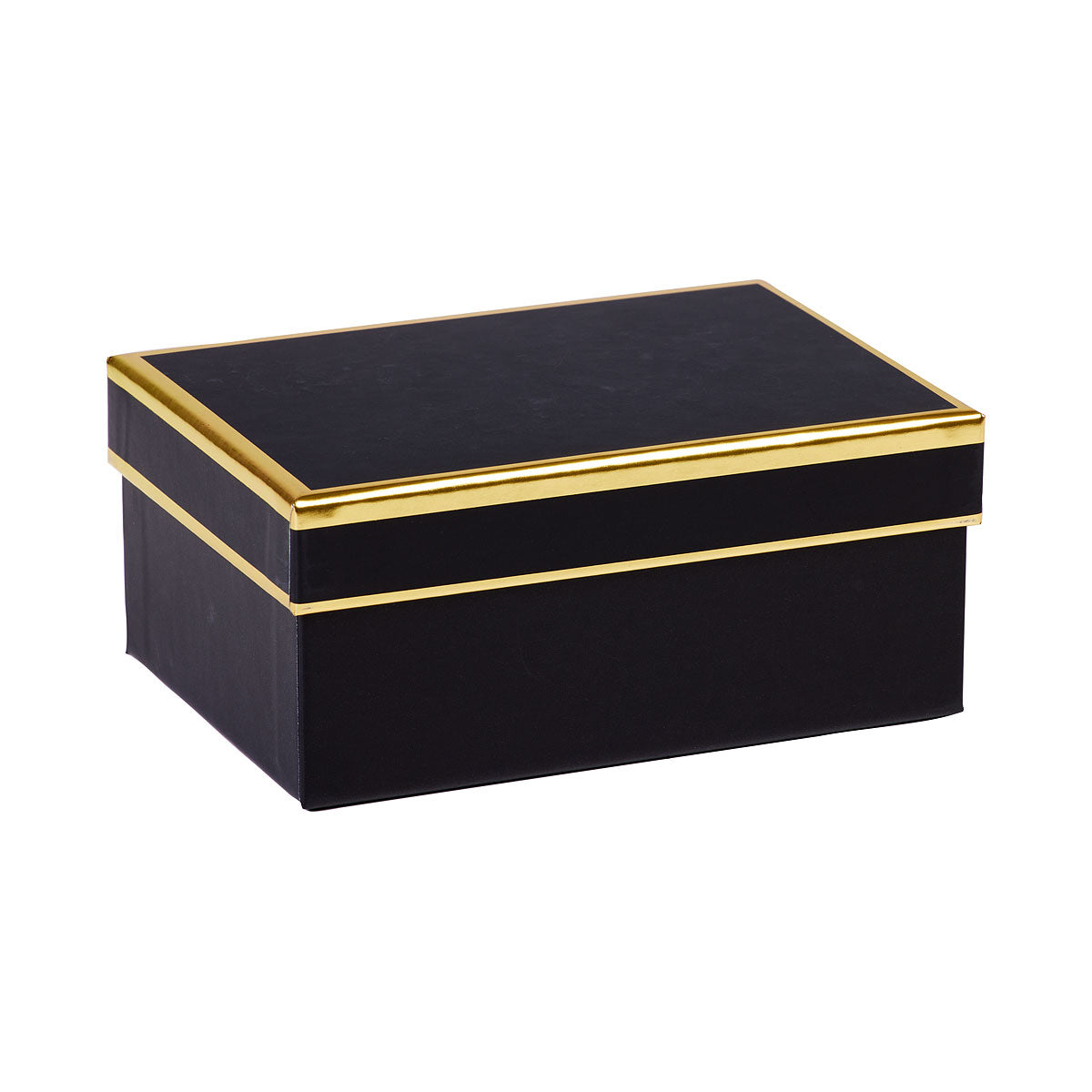 Gift Box Black Gold Trim 17x12x7.4cm