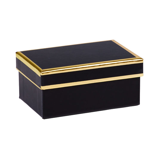 Gift Box Black Gold Trim 13.5x9x6.2cm