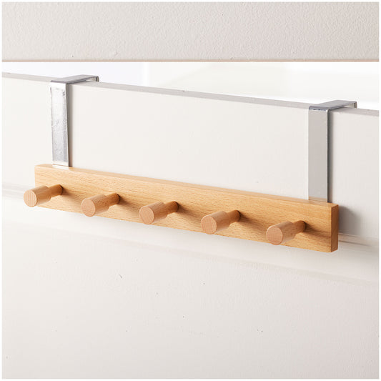 Scandi Hanger Over Door 5 Hook Rack