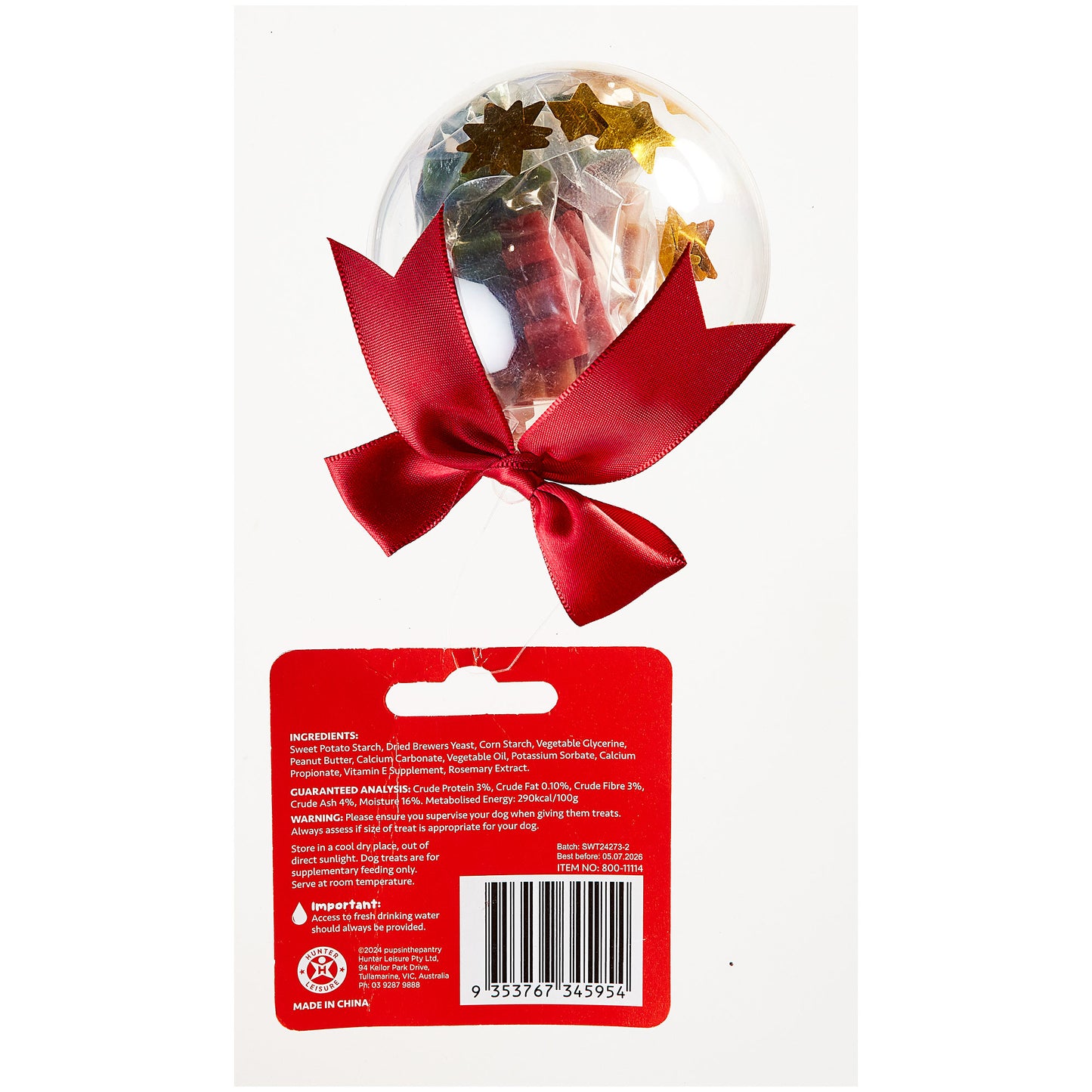 Christmas Pups In The Pantry Treat Baubles 70g