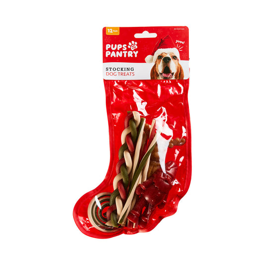 Christmas Pups In The Pantry Treat Stocking 12pk