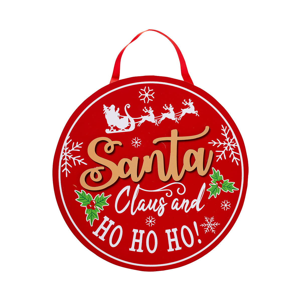 Christmas Round Wall Plaque Assorted