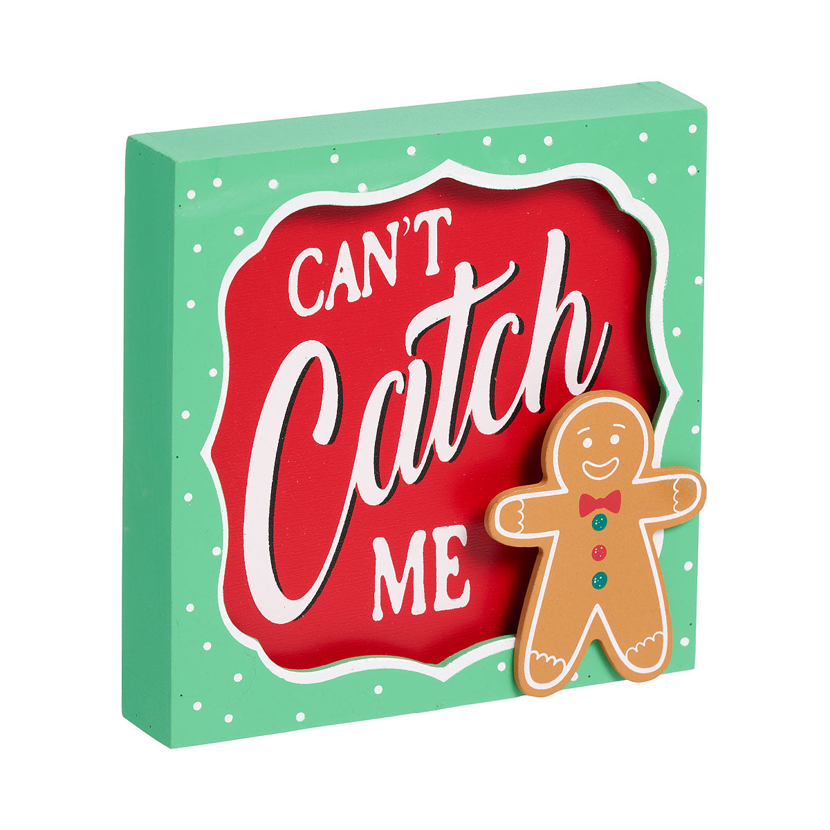 Christmas Retro Gingerbread Tabletop Plaque Assorted