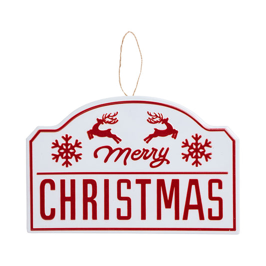 Christmas Metal Wall Plaque Merry Christmas