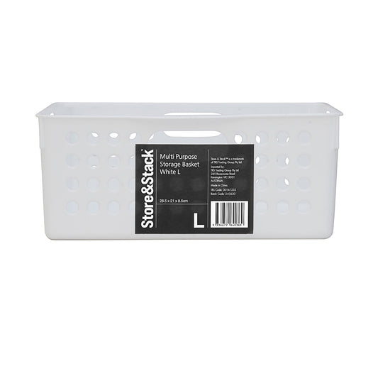 Multipurpose Storage Basket White Large