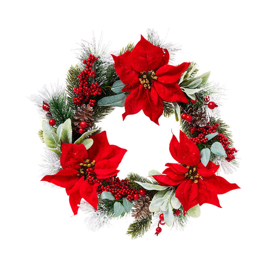 Christmas Winter Flocked Wreath