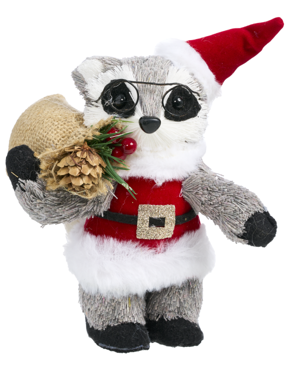 Christmas Straw Raccoon