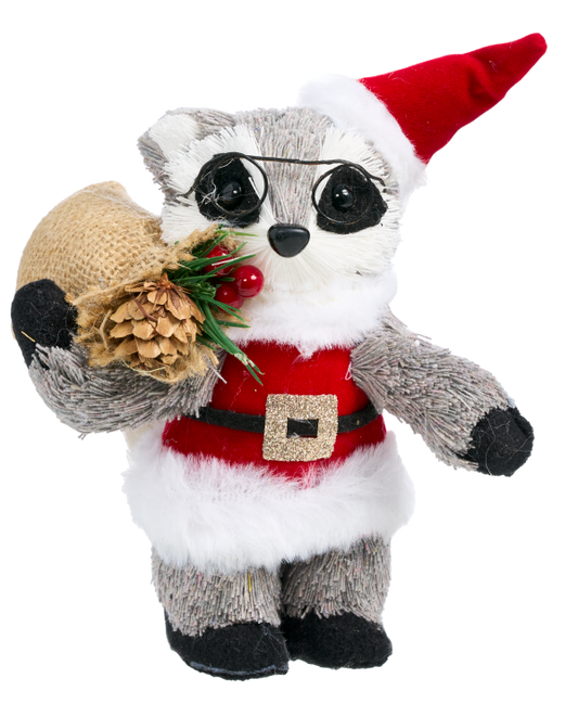 Christmas Straw Raccoon