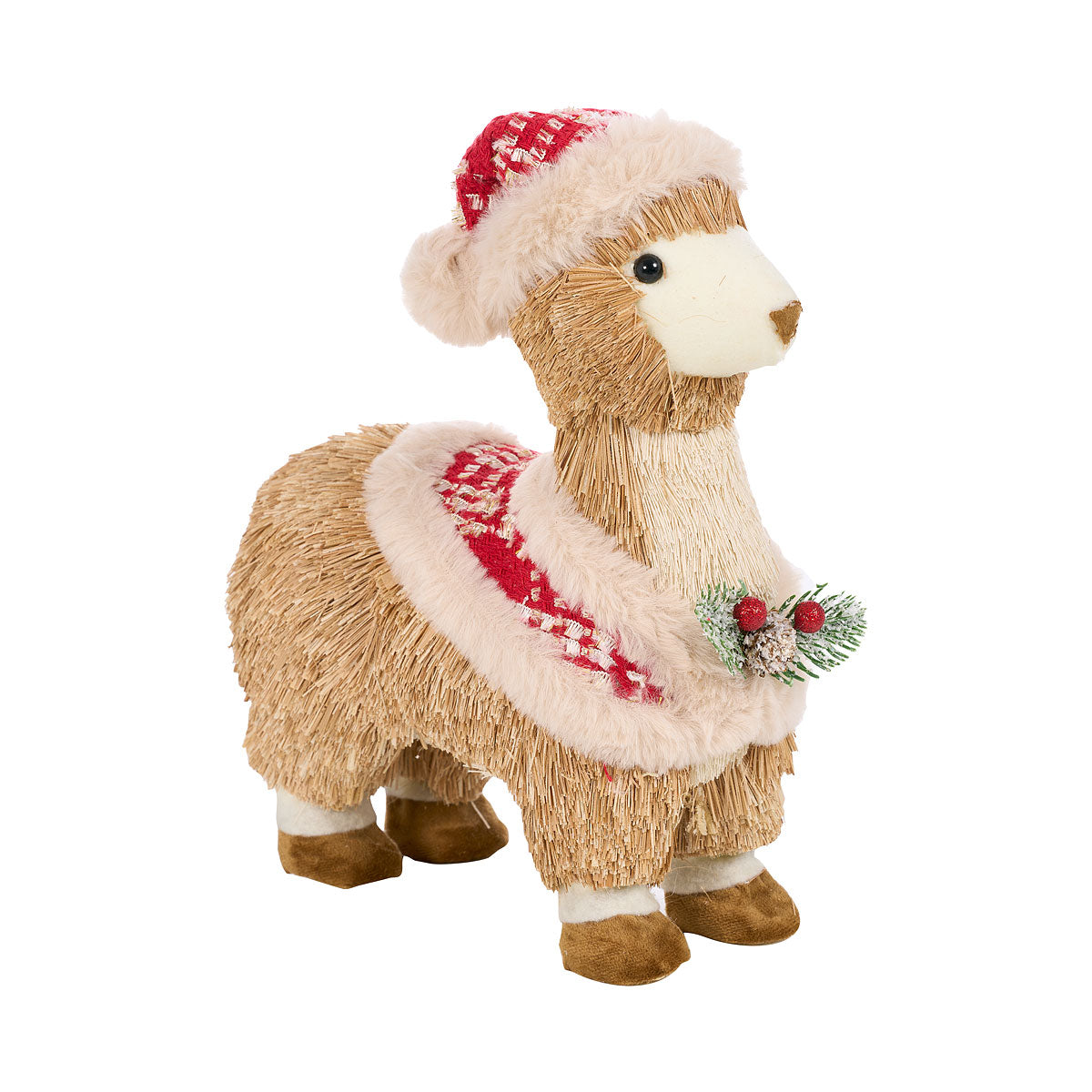 Christmas Straw Llama