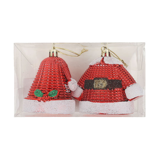 Christmas Tree Decoration 2pc Santa's Hat & Suit