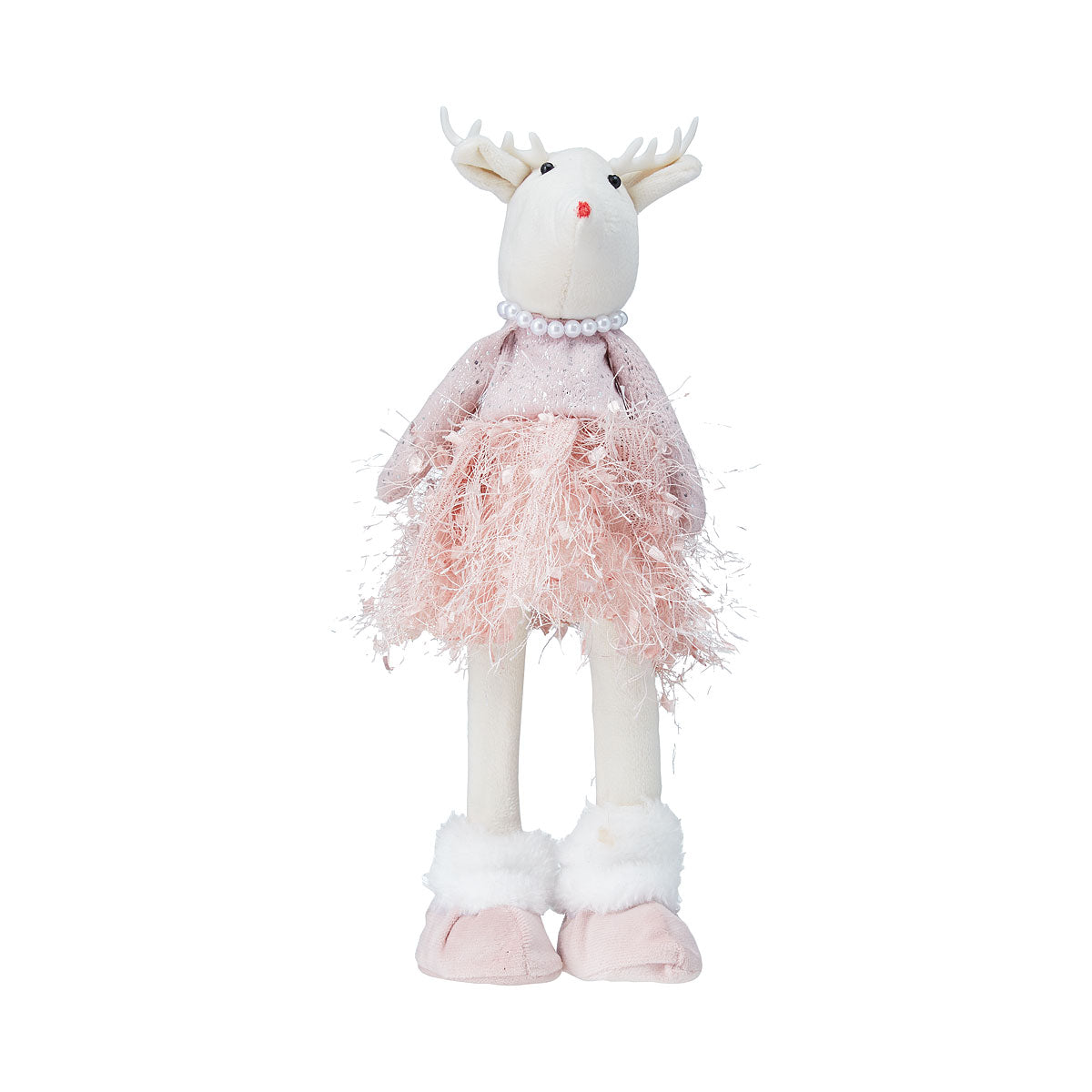 Christmas Battery-Operated Reindeer With Outfit Figurine Assorted