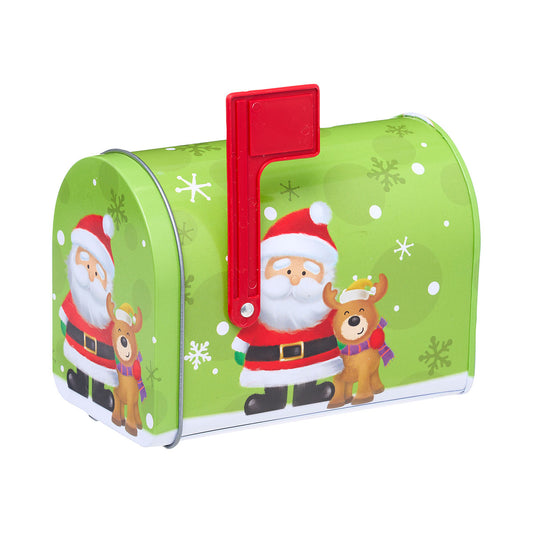 Christmas Tin Mailbox Small Assorted