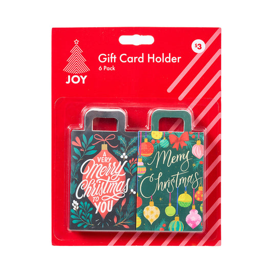 Christmas Gift Card Sliders 6pk