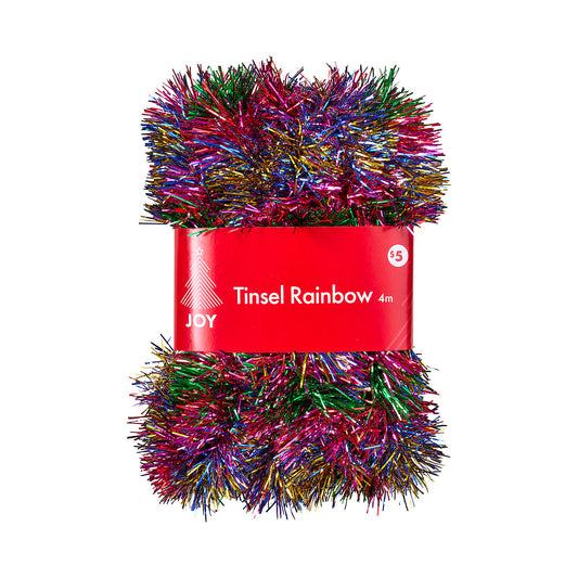 Christmas Tinsel Rainbow 6ply 7cm 4M