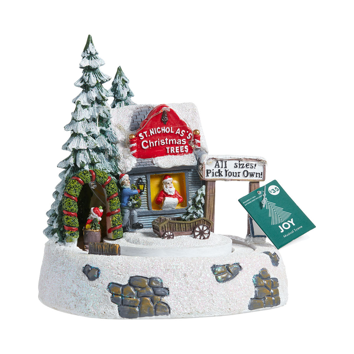 Christmas Battery-Operated Musical Scene Large