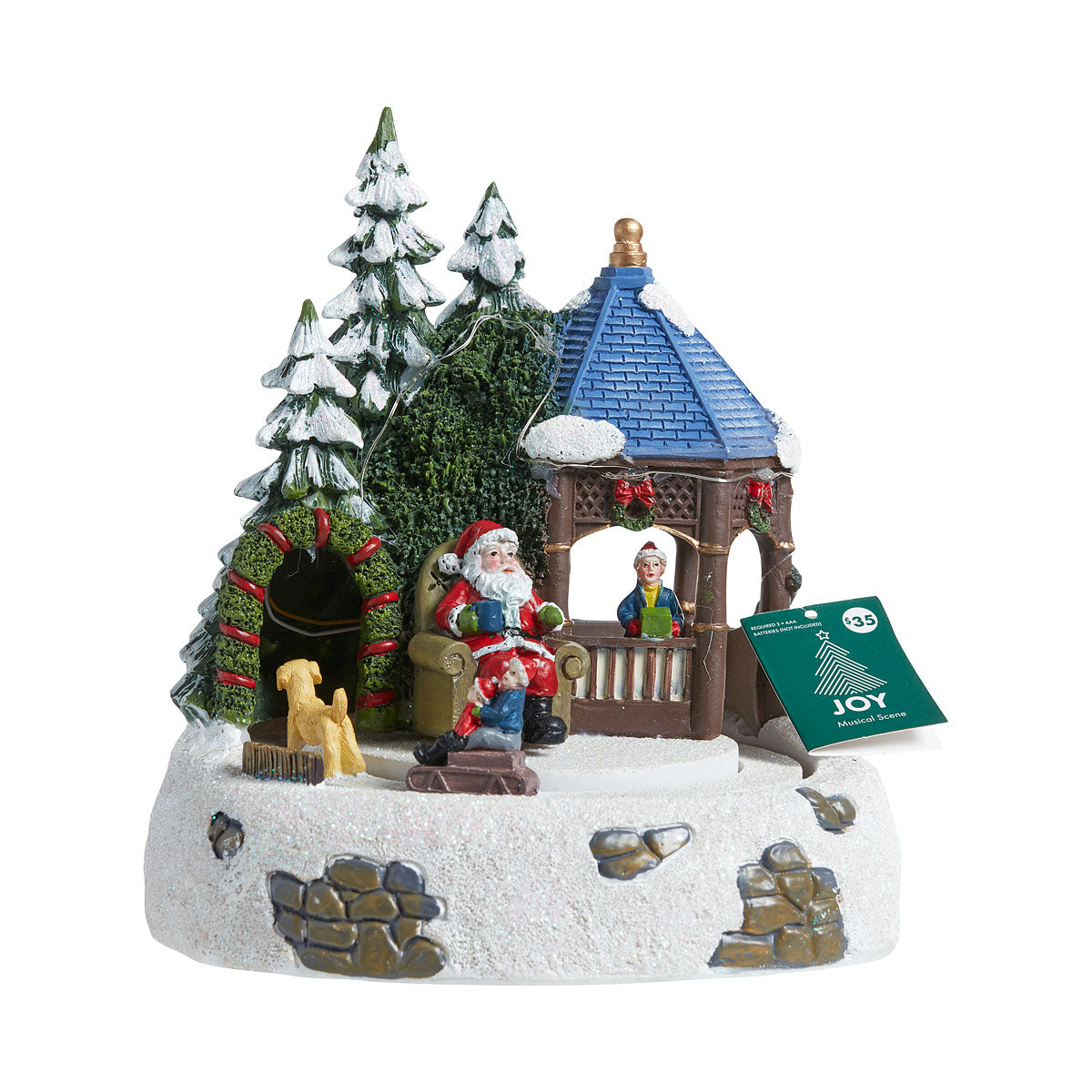 Christmas Battery-Operated Musical Scene Large