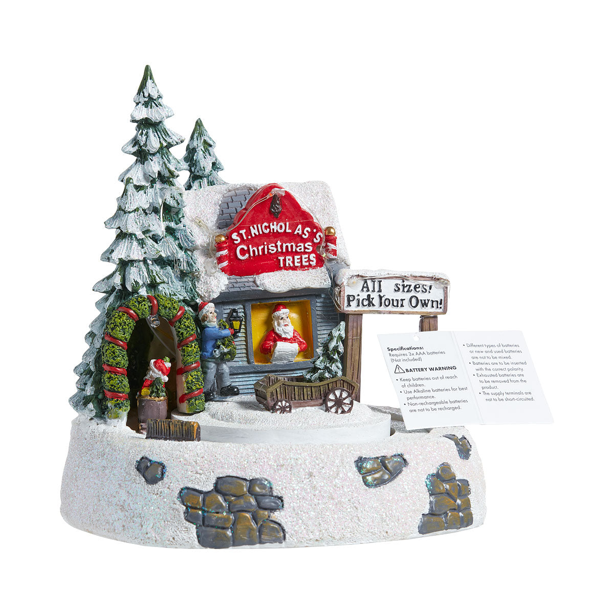 Christmas Battery-Operated Musical Scene Large