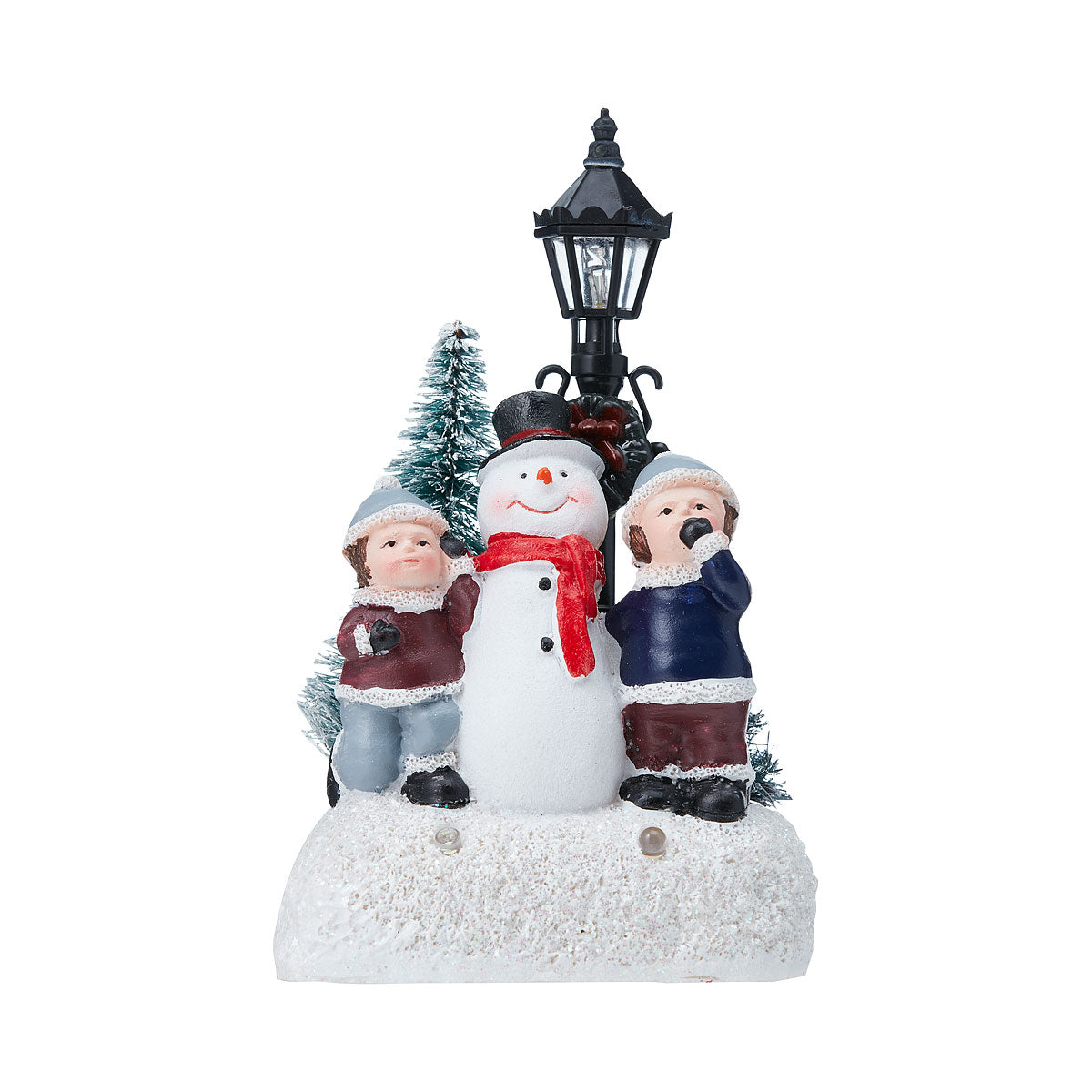 Christmas Battery-Operated Figure With Lamp Post Assorted