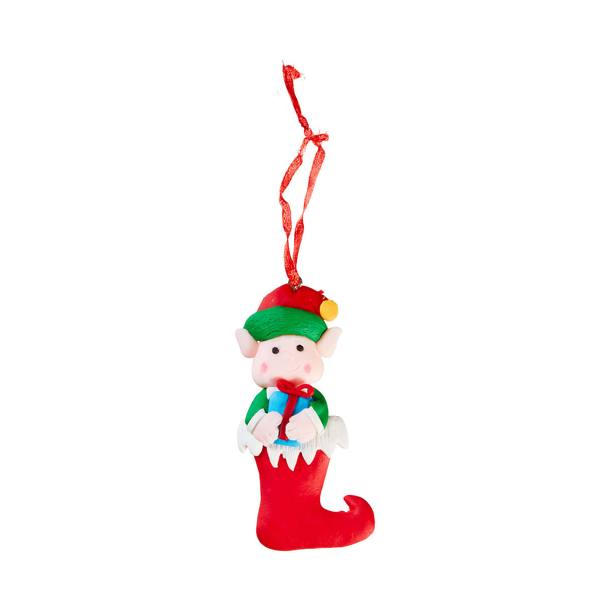 Christmas Tree Decoration Clay Elf Assorted