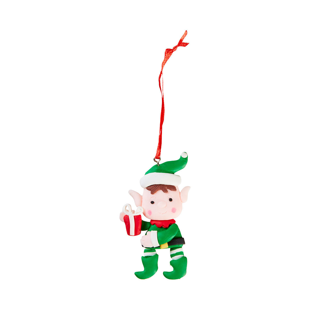 Christmas Tree Decoration Clay Elf Assorted