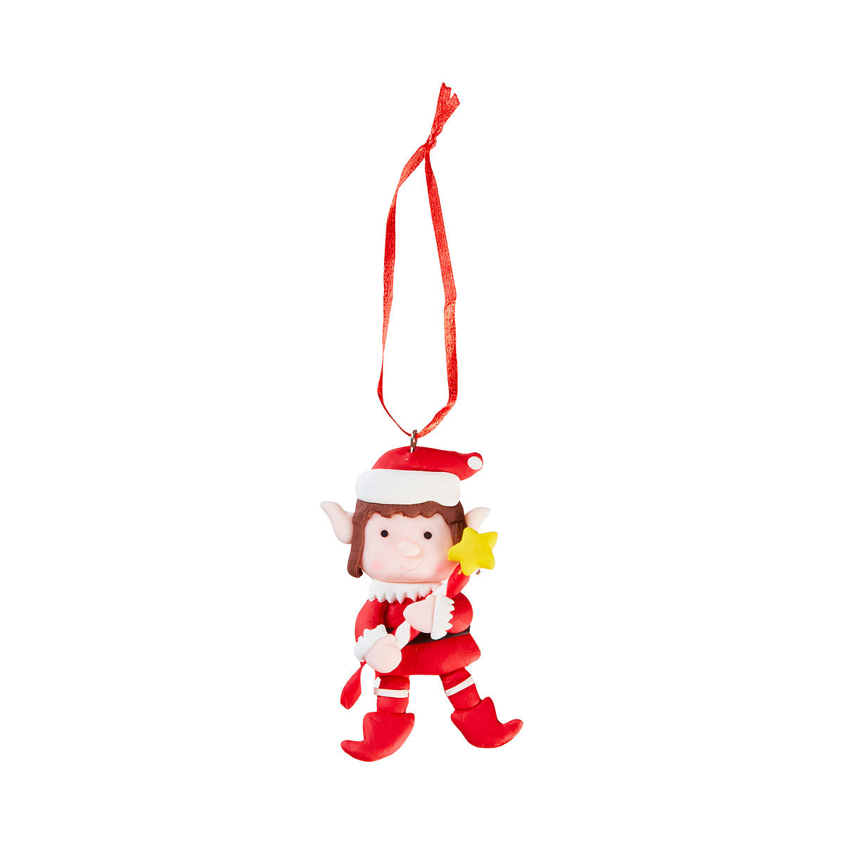 Christmas Tree Decoration Clay Elf Assorted