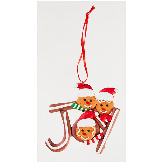 Christmas Tree Decoration Clay Gingerbread Family Assorted