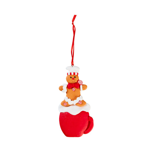 Christmas Tree Decoration Clay Candy Cane Figure Assorted