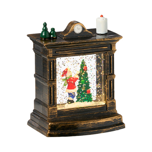 Christmas Glitter Fireplace Scene