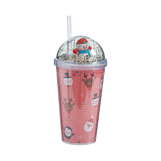 Christmas Dome Lid Tumbler Assorted