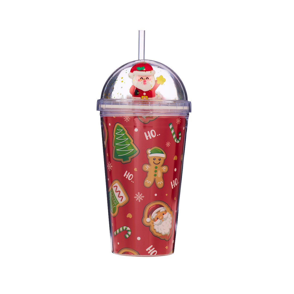 Christmas Dome Lid Tumbler Assorted
