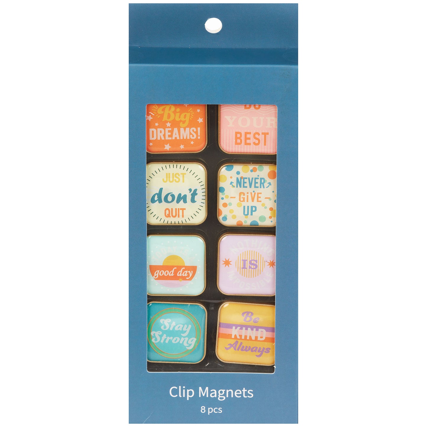 Positive Clip Magnets 8pk Assorted