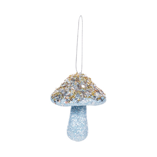 Christmas Tree Decoration Mushroom Glittered