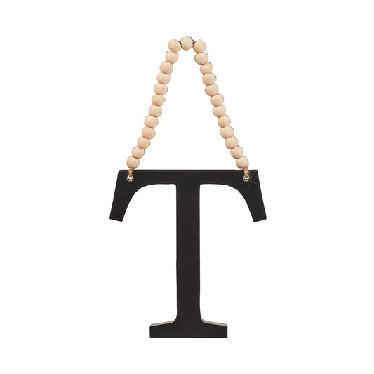 Hanging Letter with Wooden Beads String Assorted