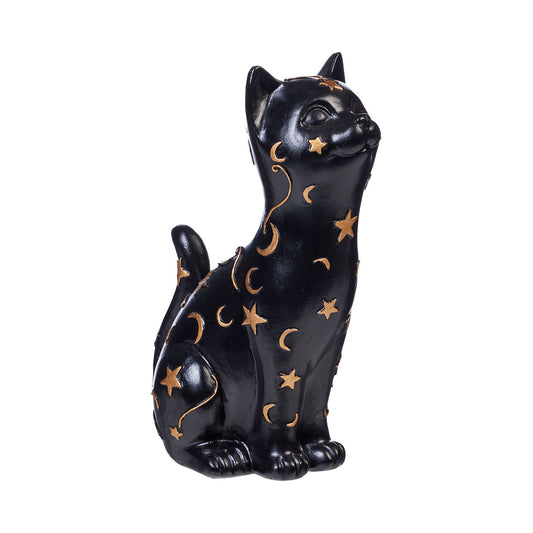 Halloween Cat Star And Moon Figurine