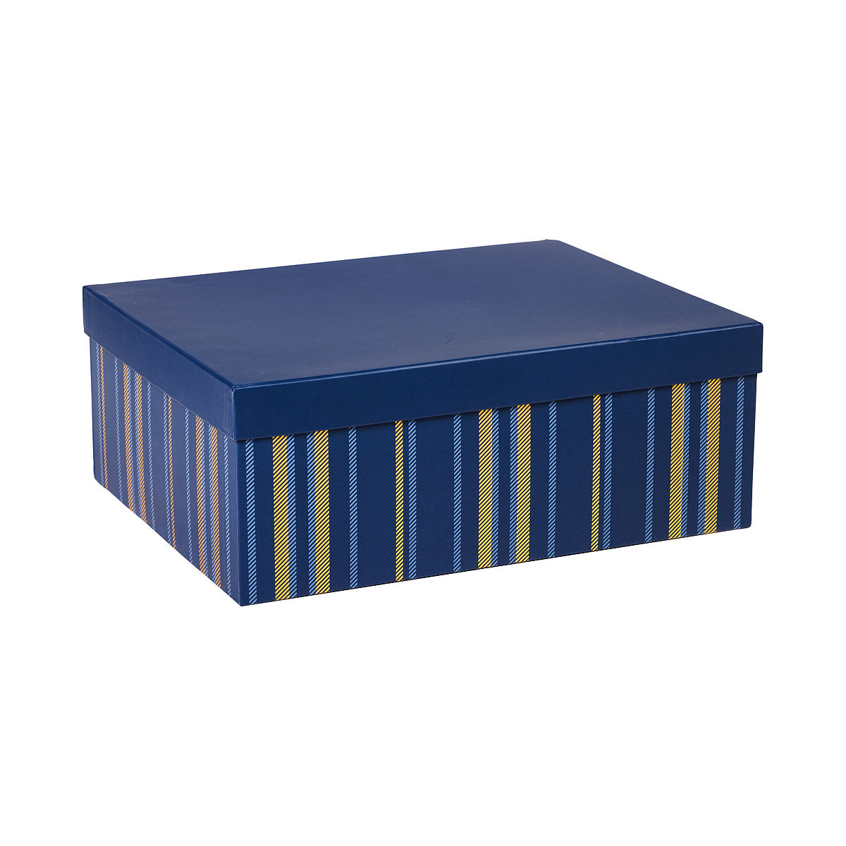 Gift Box Foil Stripe BLU 41X32X15.3cm