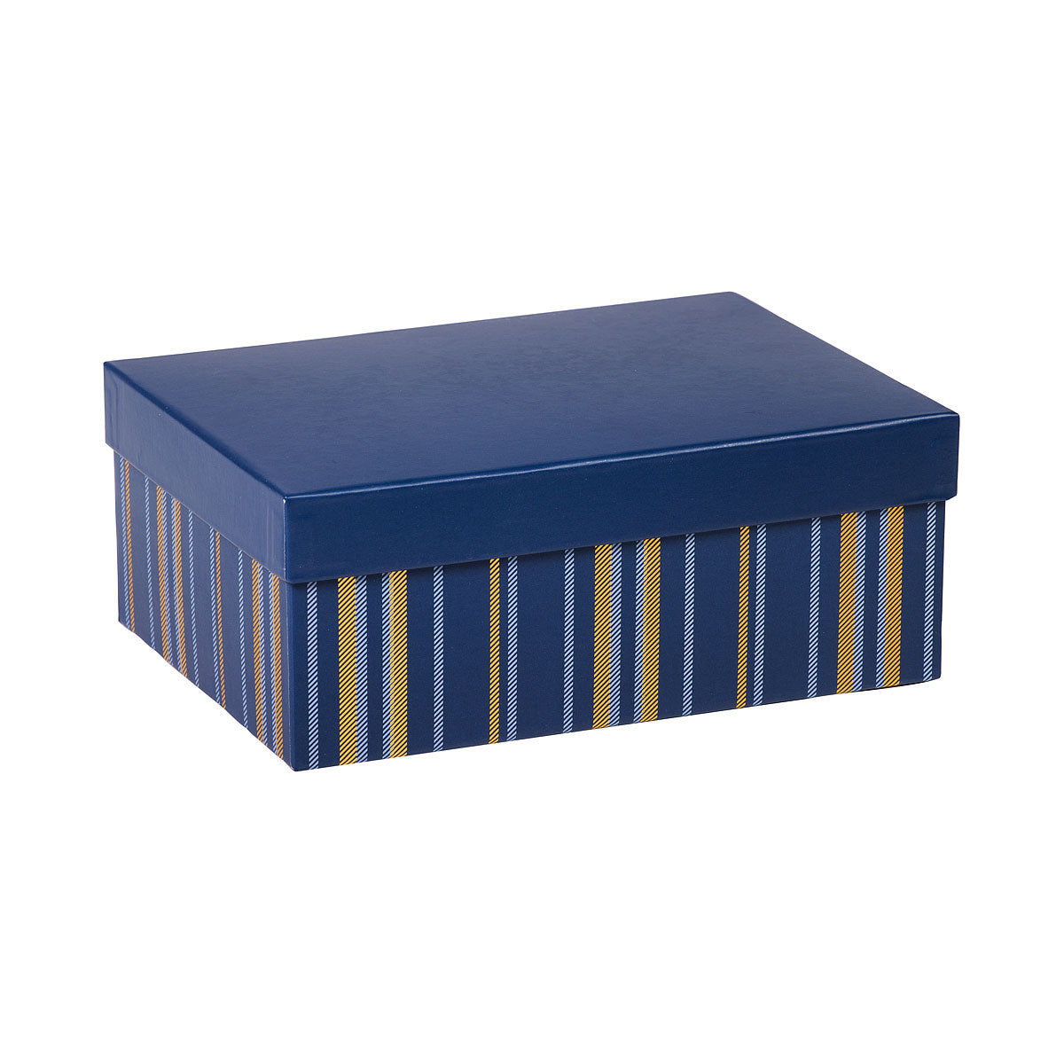 Gift Box Foil Stripe BLU 25X18X9.8cm