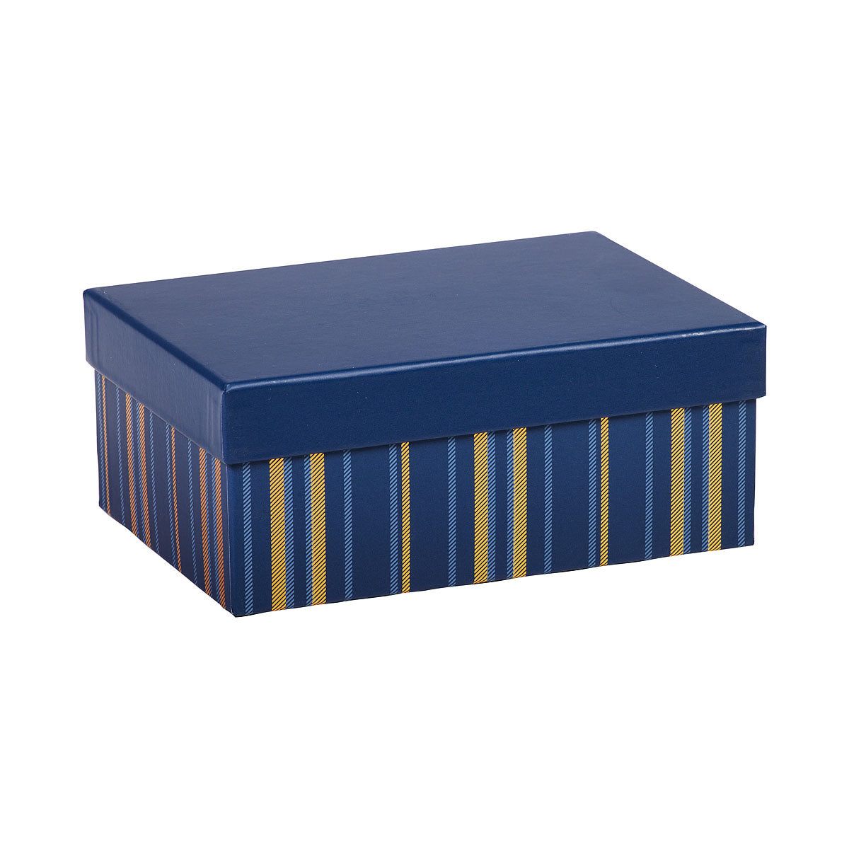 Gift Box Foil Stripe BLU 21X15X8.6cm