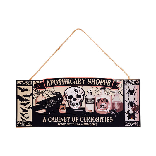 Halloween Rectangular Hanging Plaque Apothecary Assorted