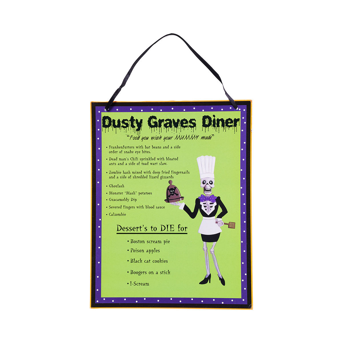 Halloween Plaque Dusty Graves/Reader Assorted