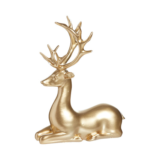 Christmas Reindeer Figurine Gold Assorted