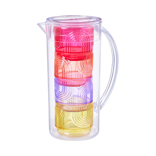 Havana Jug With 4 Tumblers 3L Assorted