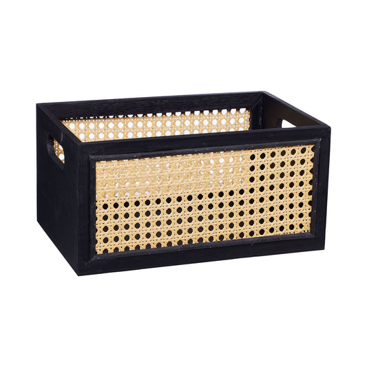 Rattan Weave Storage Crate Medium