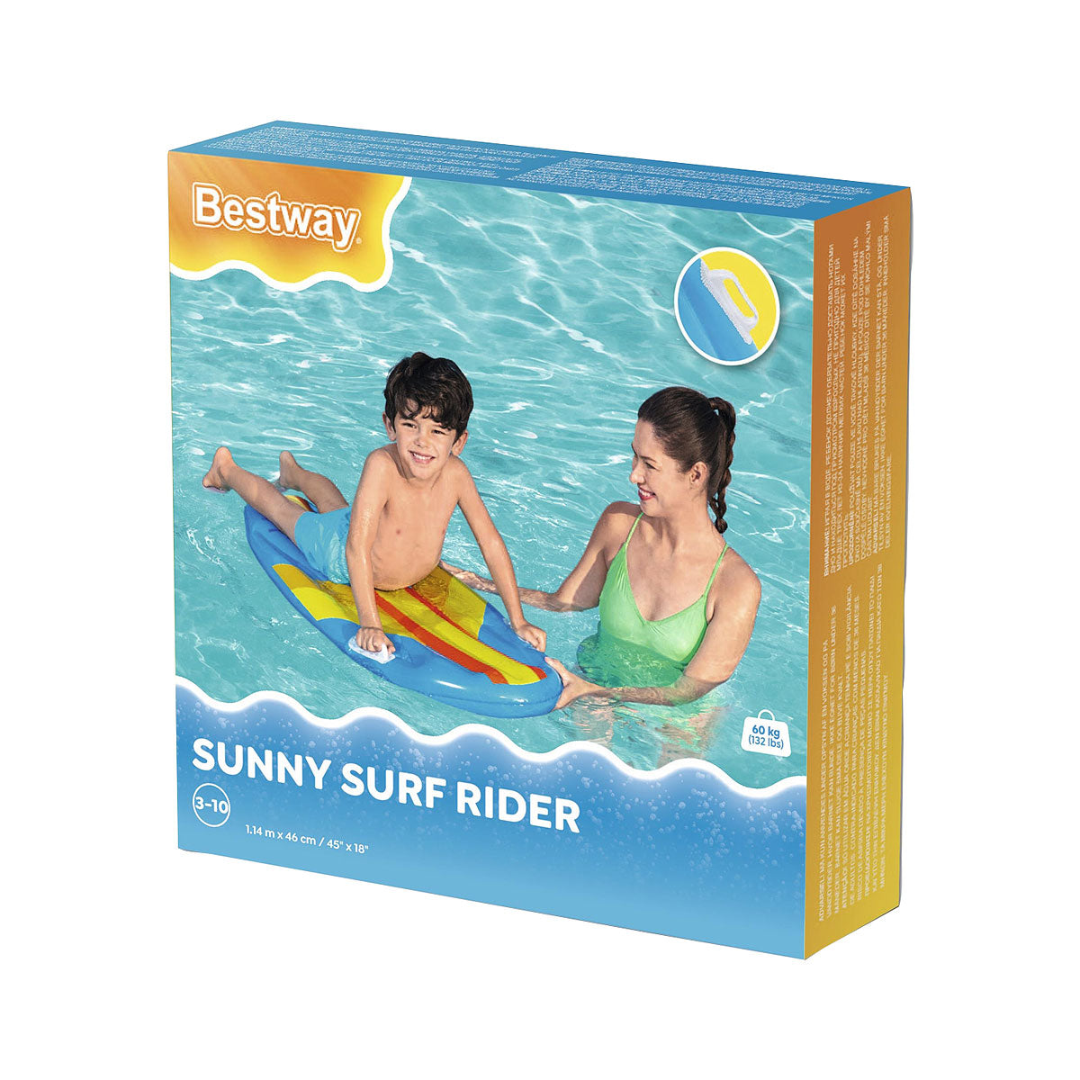 Surf Rider Inflatible Sunny Surf Inflatable Rider 1.14mx46cm – The Reject Shop