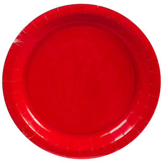 Party Plates Red 23cm 16pk