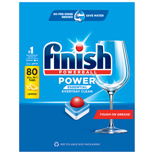 Finish Dishwashing Tablet Power Essential Lemon 80pk