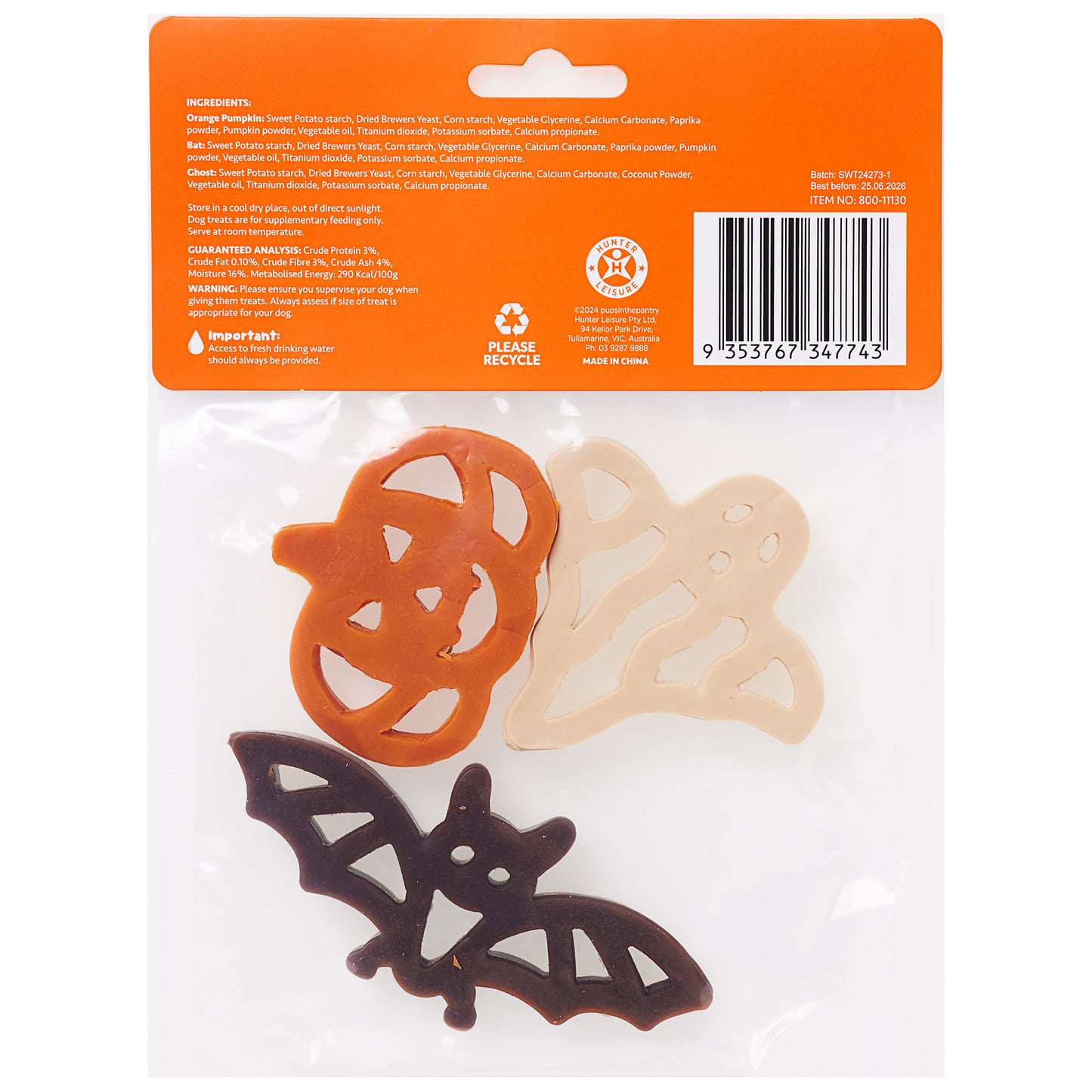 Pups In The Pantry Halloween Dog Treats 3pk