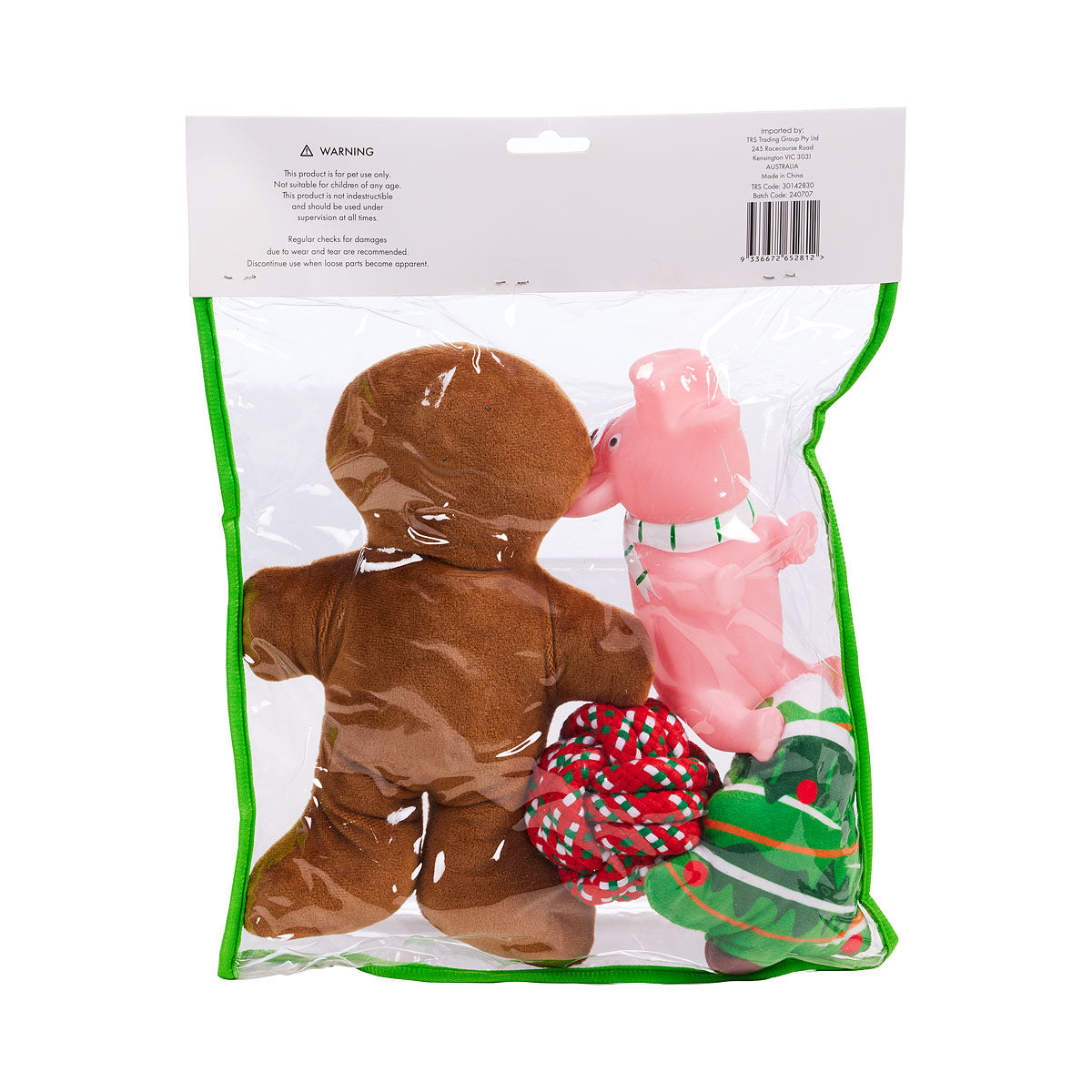 Christmas Pet Toy Gift Set 4pk Assorted